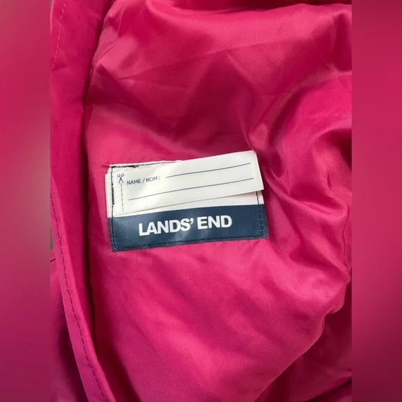 Lands' End Kids Pink Squall Waterproof Insulated Iron Knee Snow Bibs Kids 8 - Picture 7 of 10